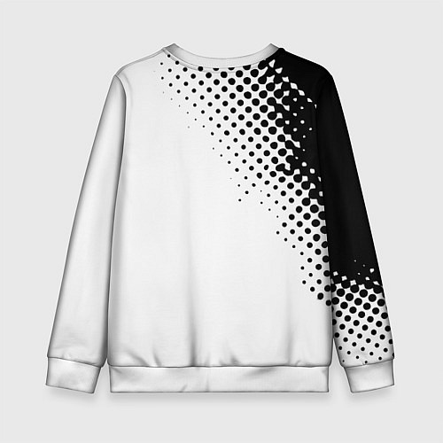 Детский свитшот Juventus sport black geometry / 3D-Белый – фото 2