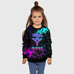 Свитшот детский Одни из нас неоновое лого текстура, цвет: 3D-черный — фото 2