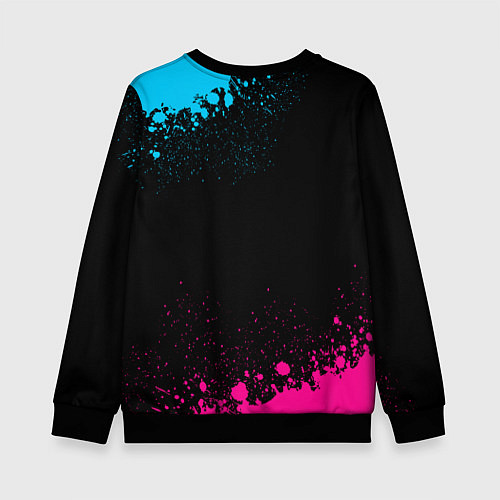 Детский свитшот AEK Athens - neon gradient / 3D-Черный – фото 2