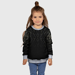 Свитшот детский Чёрные текстуры броня, цвет: 3D-меланж — фото 2