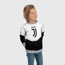 Свитшот детский Juventus black geometry sport, цвет: 3D-меланж — фото 2