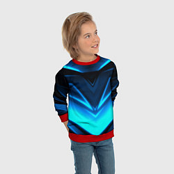 Свитшот детский Geometry stripes неон, цвет: 3D-красный — фото 2