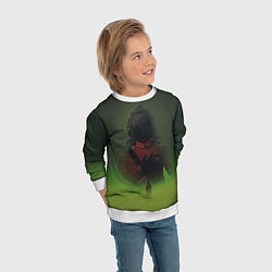 Свитшот детский Lethal Company: Green Fog, цвет: 3D-белый — фото 2