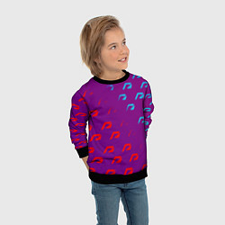 Свитшот детский НФС лого градиент текстура, цвет: 3D-черный — фото 2