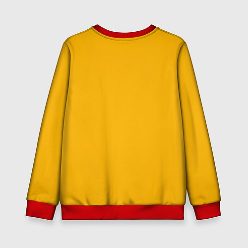 Детский свитшот Псидак желтая утка покемон / 3D-Красный – фото 2