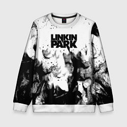 Свитшот детский Linkin park огненный дым рок, цвет: 3D-белый