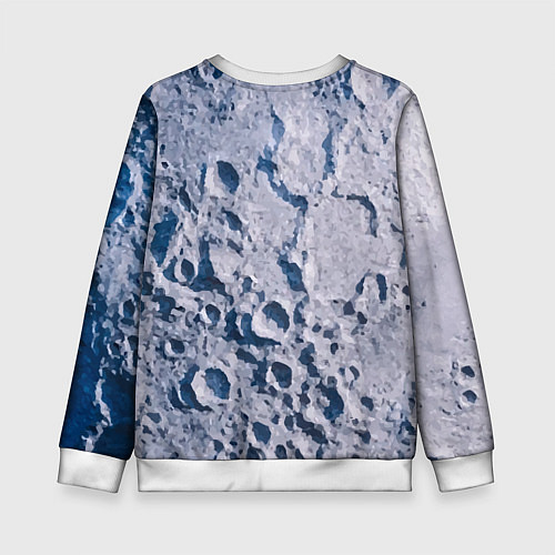 Детский свитшот Кратеры на Луне - star dust / 3D-Белый – фото 2