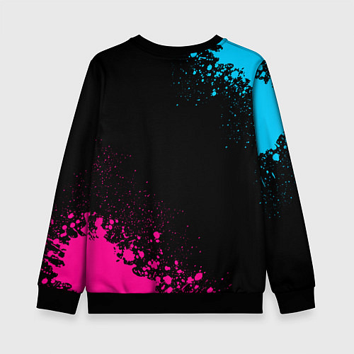 Детский свитшот Club Brugge - neon gradient вертикально / 3D-Черный – фото 2