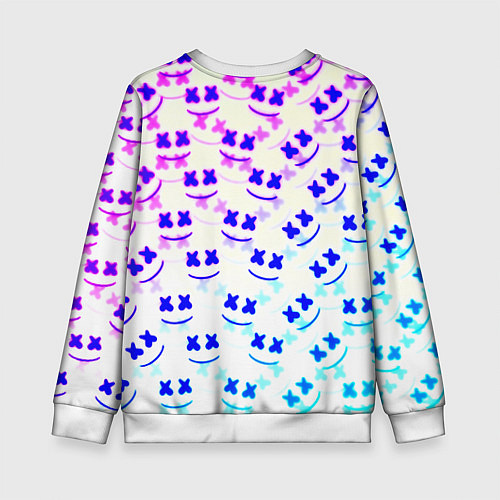 Детский свитшот Marshmello pattern neon / 3D-Белый – фото 2