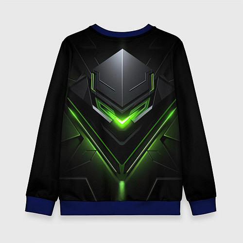 Детский свитшот Green and black abstract style / 3D-Синий – фото 2
