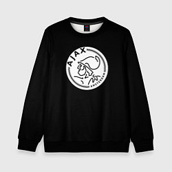 Свитшот детский Ajax fc белое лого, цвет: 3D-черный