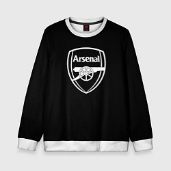 Свитшот детский Arsenal fc белое лого, цвет: 3D-белый