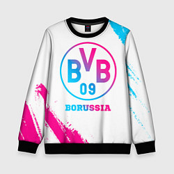 Свитшот детский Borussia neon gradient style, цвет: 3D-черный