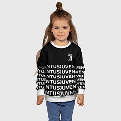 Свитшот детский Juventus pattern fc club steel, цвет: 3D-белый — фото 2