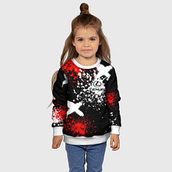 Свитшот детский Лексус на фоне граффити и брызг красок, цвет: 3D-белый — фото 2