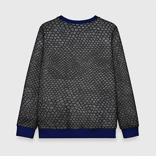 Детский свитшот Текстура змеиная кожа / 3D-Синий – фото 2