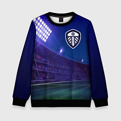 Свитшот детский Leeds United ночное поле, цвет: 3D-черный