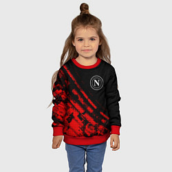 Свитшот детский Napoli sport grunge, цвет: 3D-красный — фото 2