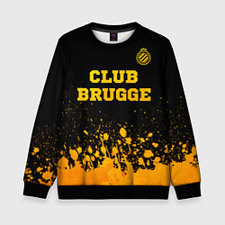 Детский свитшот Club Brugge - gold gradient посередине