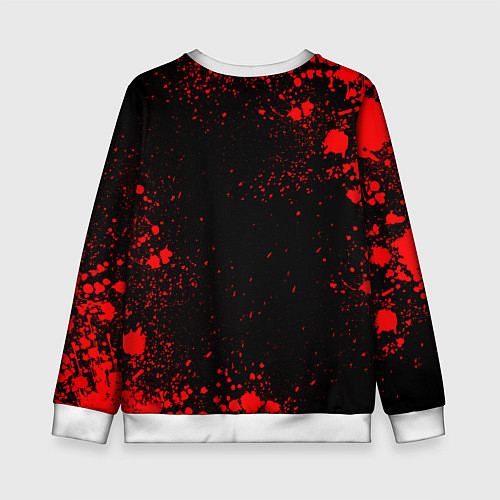 Детский свитшот Митсубиси - красные брызги / 3D-Белый – фото 2