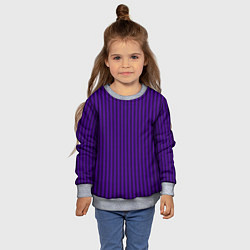 Свитшот детский Яркий фиолетовый в полоску, цвет: 3D-меланж — фото 2