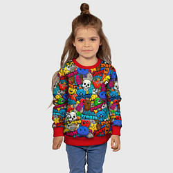 Свитшот детский Dream love party, цвет: 3D-красный — фото 2