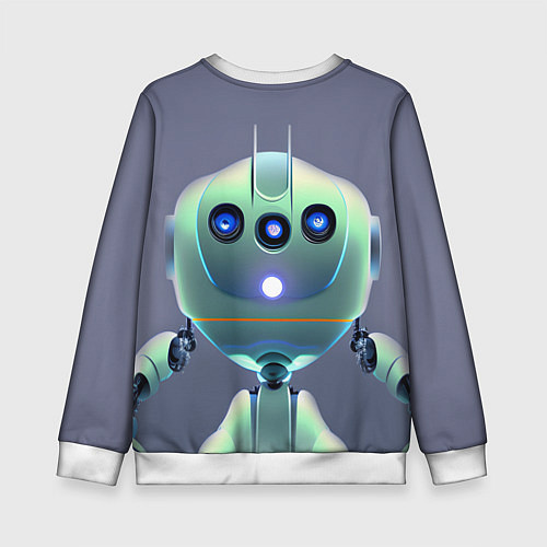 Детский свитшот Робот человекоподобный / 3D-Белый – фото 2