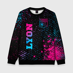 Свитшот детский Lyon - neon gradient вертикально, цвет: 3D-черный