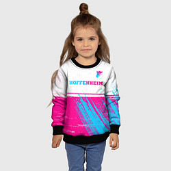 Свитшот детский Hoffenheim neon gradient style посередине, цвет: 3D-черный — фото 2