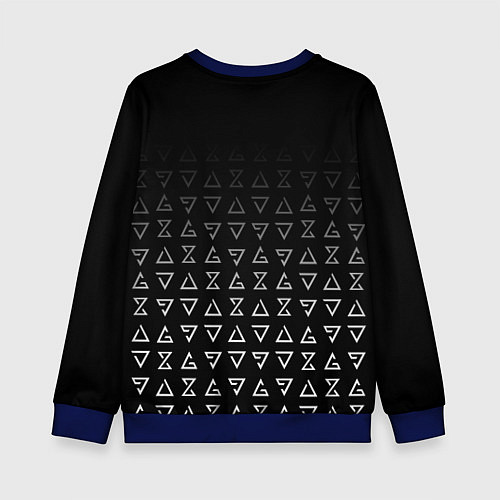 Детский свитшот Знаки начальной магии из The witcher / 3D-Синий – фото 2