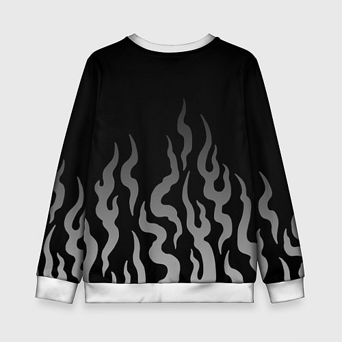 Детский свитшот Ведьмак- языки пламени / 3D-Белый – фото 2