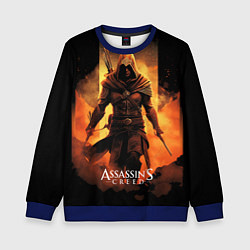 Свитшот детский Assassins creed пустыня на фоне, цвет: 3D-синий