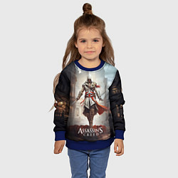 Свитшот детский Assassins creed старый город, цвет: 3D-синий — фото 2