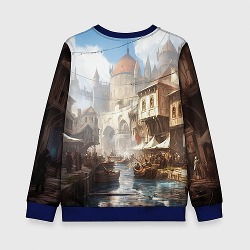 Детский свитшот Assassins creed poster game / 3D-Синий – фото 2