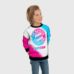 Свитшот детский Bayern neon gradient style, цвет: 3D-черный — фото 2