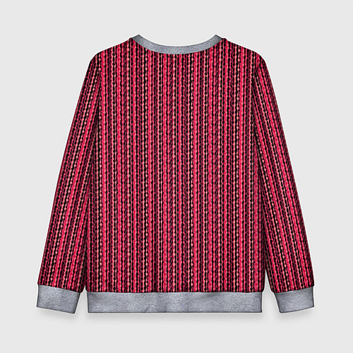 Детский свитшот Красно-розовый искажённые полосы / 3D-Меланж – фото 2