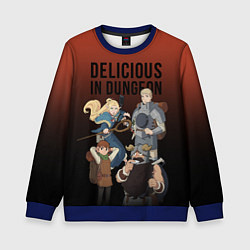 Свитшот детский Delicious in Dungeon, цвет: 3D-синий