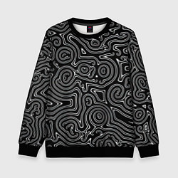 Свитшот детский Лабиринт из жидкого металла, цвет: 3D-черный