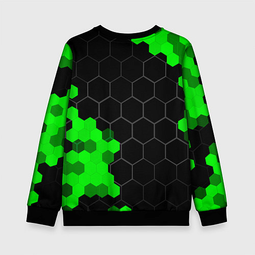 Детский свитшот SsangYong green sport hexagon / 3D-Черный – фото 2