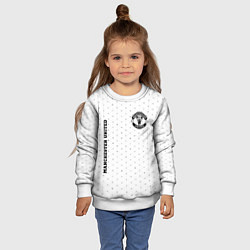 Свитшот детский Manchester United sport на светлом фоне вертикальн, цвет: 3D-белый — фото 2