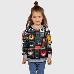 Свитшот детский Audio speaker, цвет: 3D-меланж — фото 2