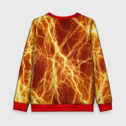 Детский свитшот Pikachu yellow lightning / 3D-Красный – фото 2