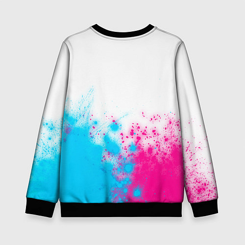 Детский свитшот AEK Athens neon gradient style посередине / 3D-Черный – фото 2