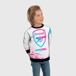 Свитшот детский Arsenal neon gradient style, цвет: 3D-черный — фото 2