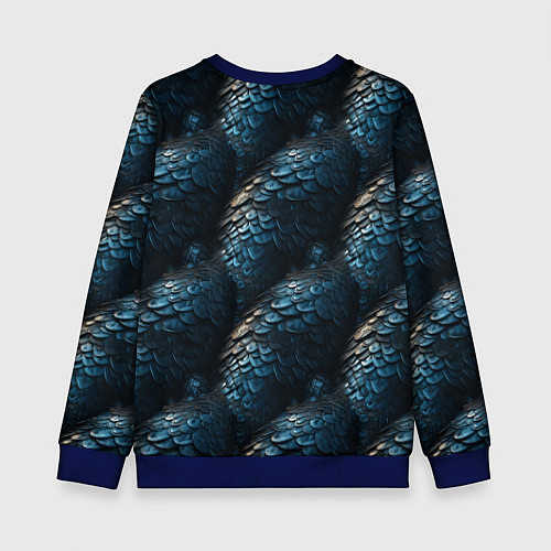 Детский свитшот Синяя стальная броня / 3D-Синий – фото 2
