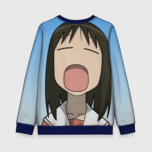 Детский свитшот Azumanga Daioh Аюму Касуга зевает / 3D-Синий – фото 2