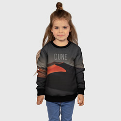 Свитшот детский Дюна - песок, цвет: 3D-черный — фото 2