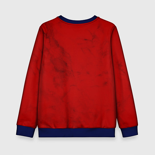 Детский свитшот Великая отечественная - бордовый мрамор / 3D-Синий – фото 2