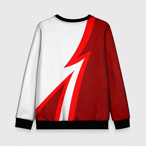 Детский свитшот Великая отечественная - Бело-красный / 3D-Черный – фото 2