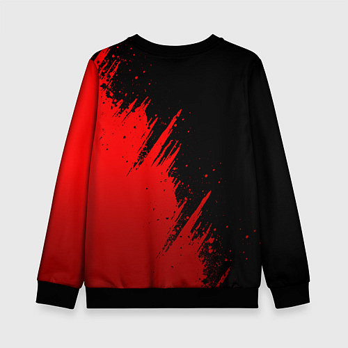 Детский свитшот Велика отечественная - красный градиент / 3D-Черный – фото 2